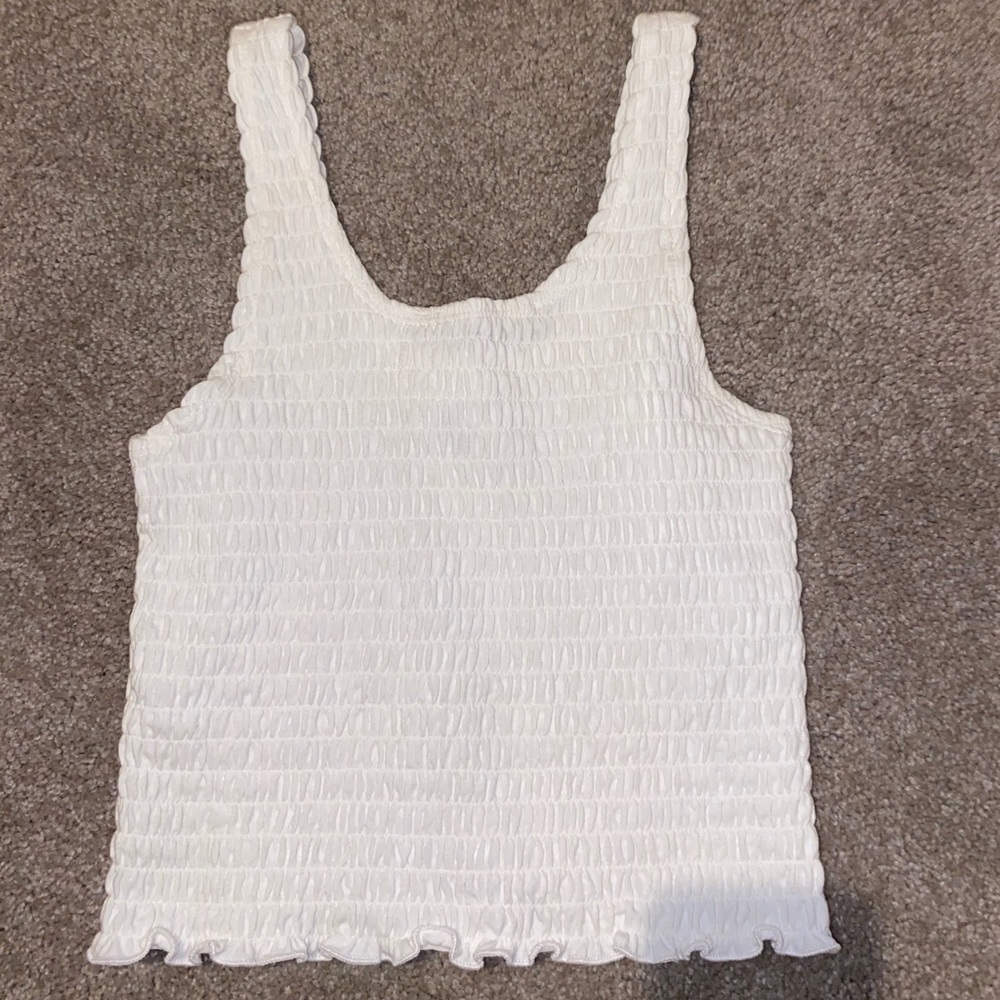 Hollister White Tank Top (XS)